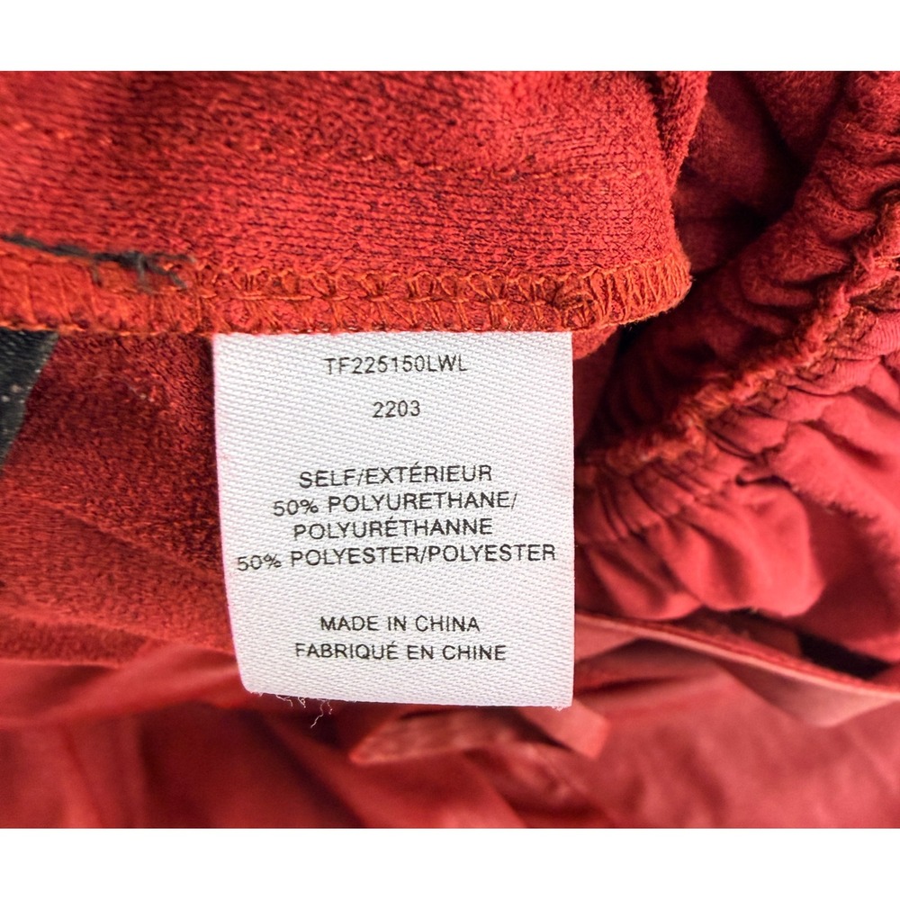 Derek Lam 10 Crosby Red Faux Leather Tiered Spaghetti Strap Maxi Dress Size 4 - Picture 6 of 10